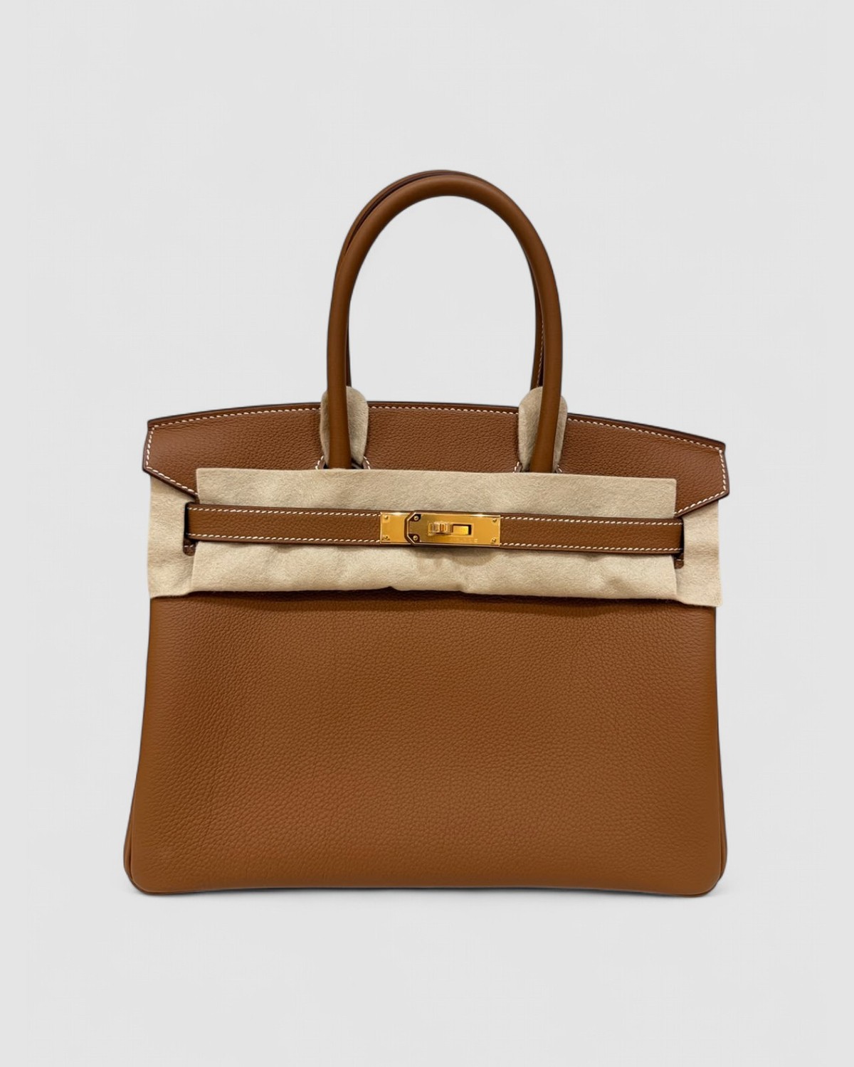 Hermes Birkin 30 Gold Togo Gold Hardware front view